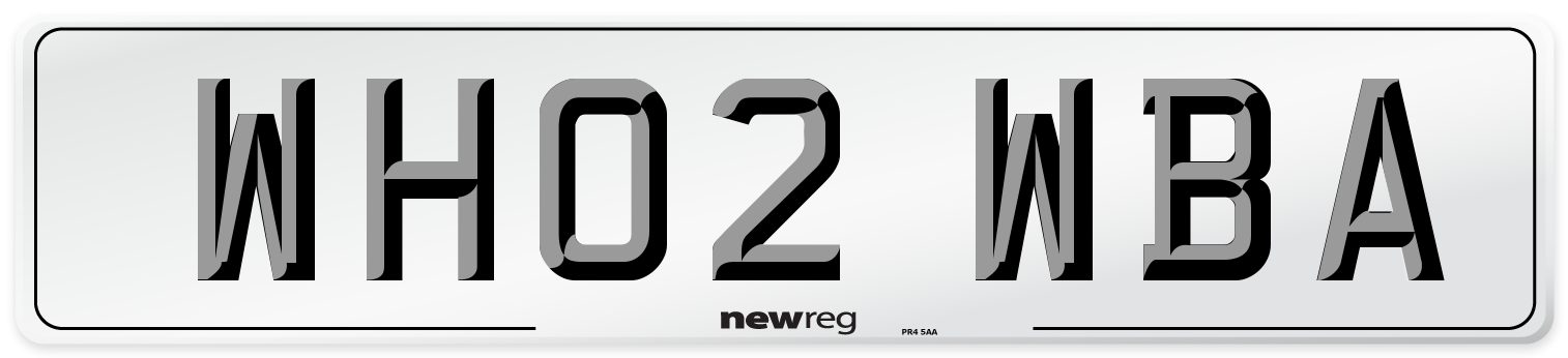 WH02 WBA Number Plate from New Reg